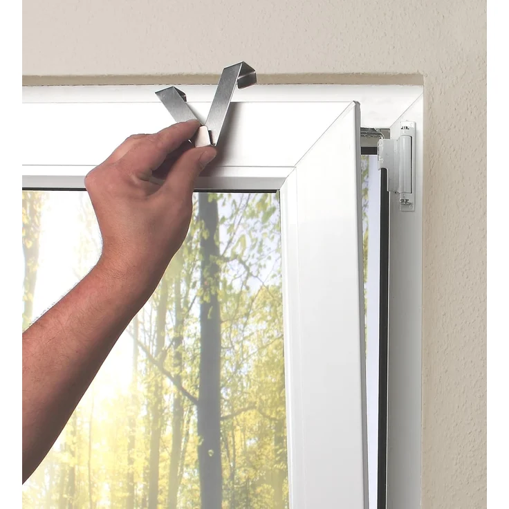 HOME WOHNIDEEN Gardinenhaken Easy Fix Haken (10 Haken) 10 cm 10 Fensterhaken Metall, (10-St), 10 Fensterhaken Metall – Bild 4