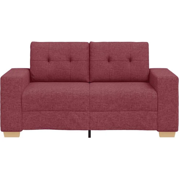 vidaXL Loveseat-Sofa Weinrot 160x77x82 cm Stoff 4105071 – Bild 4