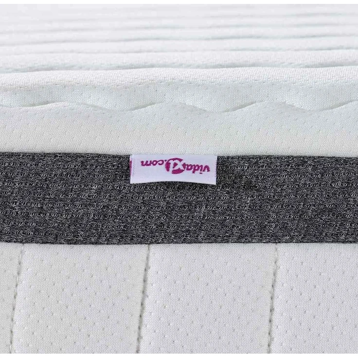 vidaXL Matratze Weiß und Grau 90 x 200 cm Bonell Feder 4106439 – Bild 7