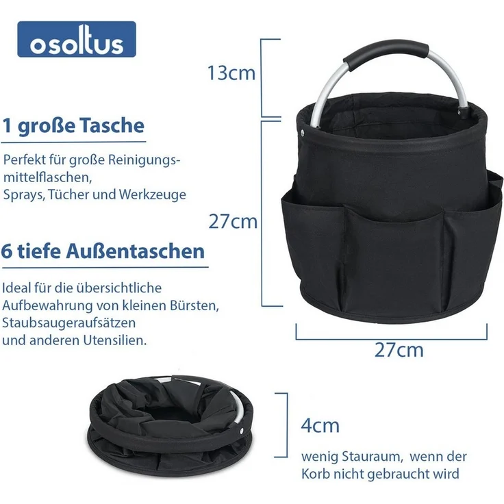 osoltus Gartengerätetasche Werkzeugkorb Gartenkorb Reinigungs Organizer – Bild 2