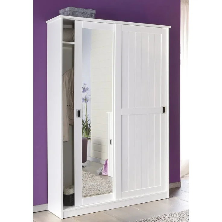 Home affaire Garderobenschrank Nekso mit Spiegel, Breite 114 cm, aus MDF oder Massivholz, FSC®