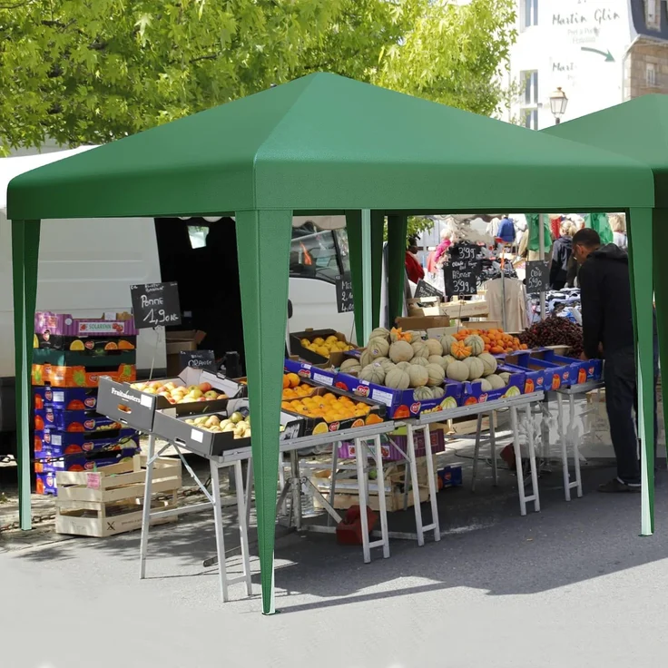 YITAHOME 3X3Meter Outdoor Pop Up-Pavillon mit Seite Faltpavillon, Wasserdichter Faltbarer Gartenpavillon Für Alle Jahreszeiten Camping Pavillon Anti-uv Mit Kostenlosen Höhenverstellbaren Party Märkte – Bild 1