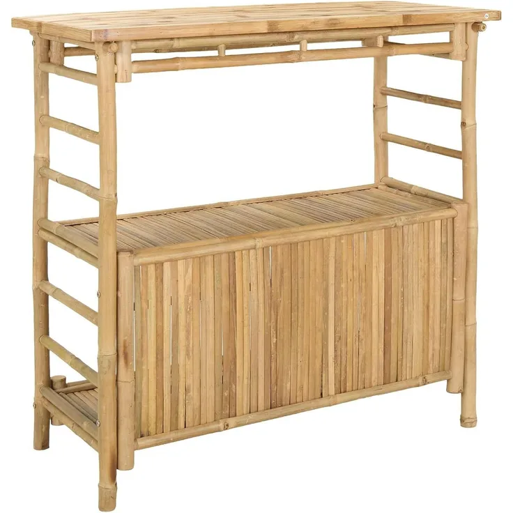 vidaXL Outdoor Bartisch Natur 110 x 50 x 105 cm Bambus 42028063