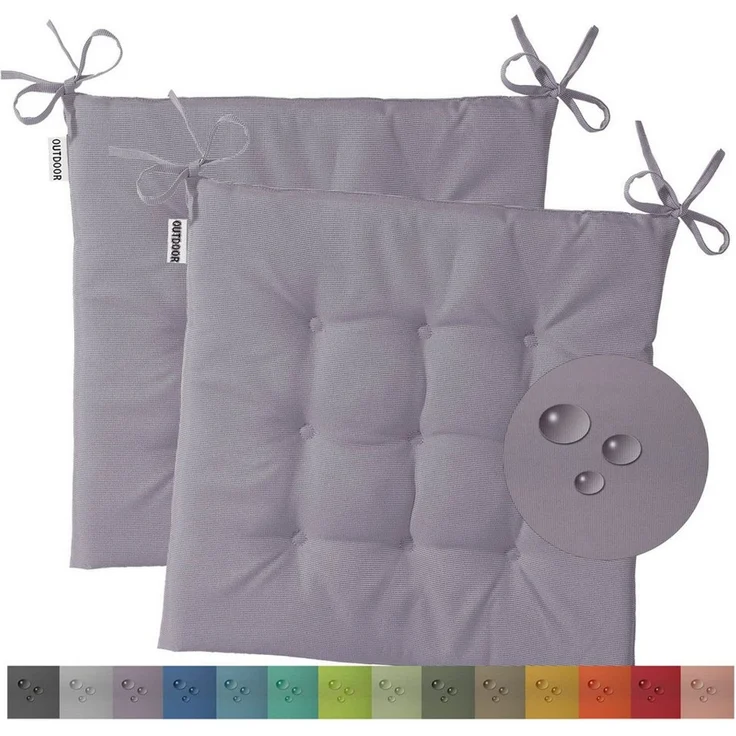 heimtexland Sitzkissen Outdoor Stuhlkissen Garten Stuhlpolster wetterfest, schmutz- und wasserabweisend I UV-beständig I 40 x 40 x 3 cm – Bild 1