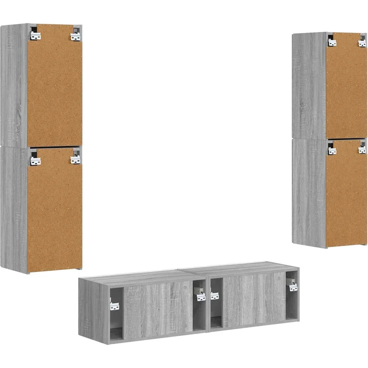 vidaXL TV-Schrankset 6 stk. 31 x 30 x 60 cm Sonoma-Grau 3409129 – Bild 8