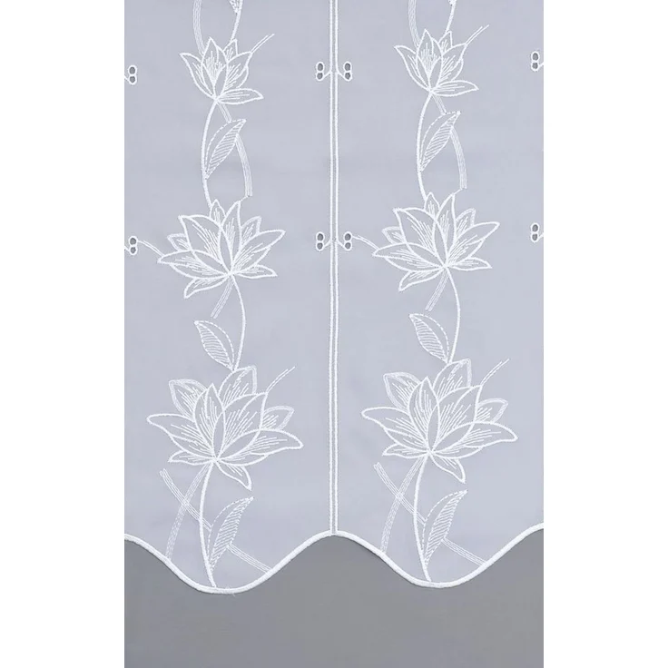 Plauener Spitze® Panneaux Kelchblüten (1 St), transparent, HxB 95x48cm – Bild 2