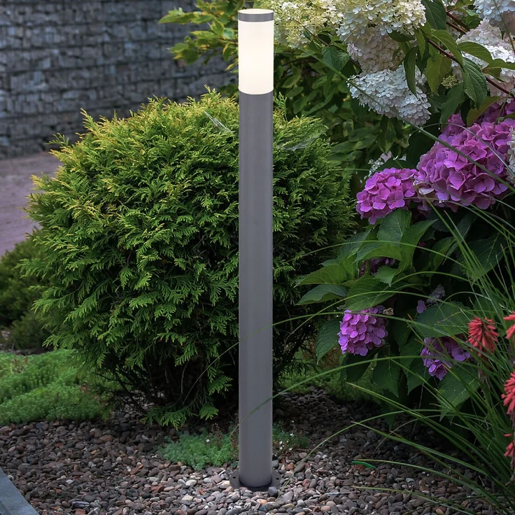 RGB LED Stehleuchte, Edelstahl, anthrazit, App-/Sprachsteuerung – Bild 7