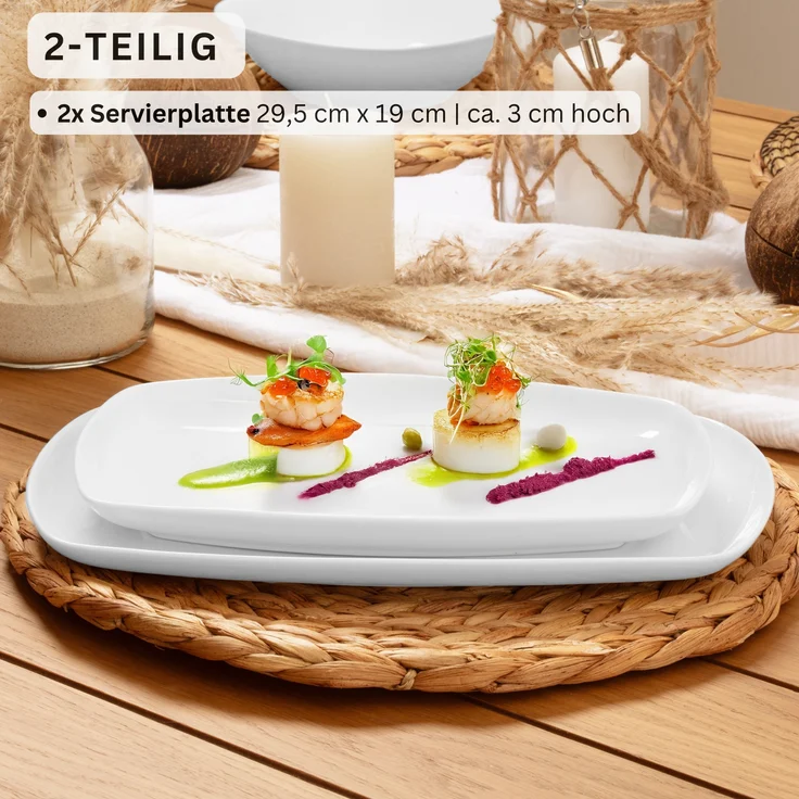 SÄNGER Servierplatten Set Bilgola 2 teilig 19 x 29,5 cm – Bild 2
