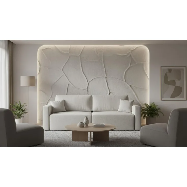 Wohnero24 Schlafsofa MONELLA 234x100 cm – modernes Sofa mit Schlaffunktion 154x200 cm & Bettkasten, RIVIERA Veloursstoff in Hellgrau