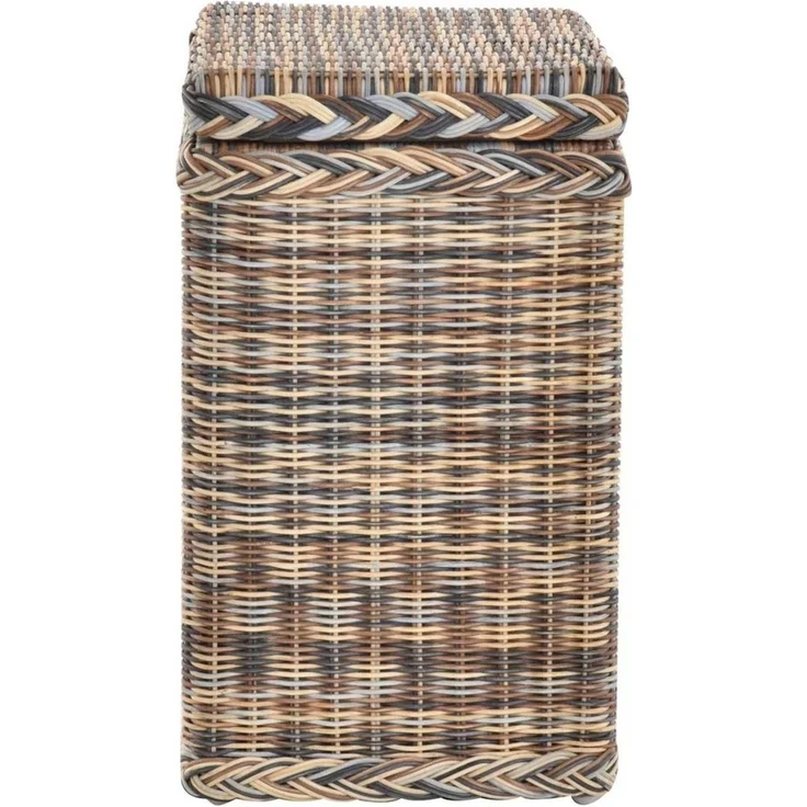 Krines Home Wäschekorb Rattan Wäschebox mit Deckel Wäschetruhe Wäschekorb Wäschesammler, mit Inlett Korb zur Aufbewahrung – Bild 2