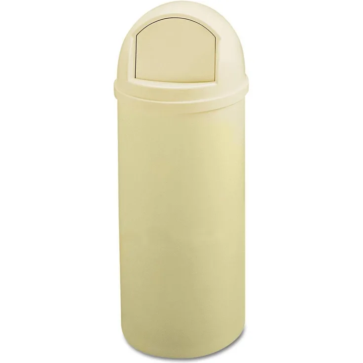 Rubbermaid FG817088BEIG Abfalltonne Marshal Classic aus Polyethylen, 94, 63 L, Beige