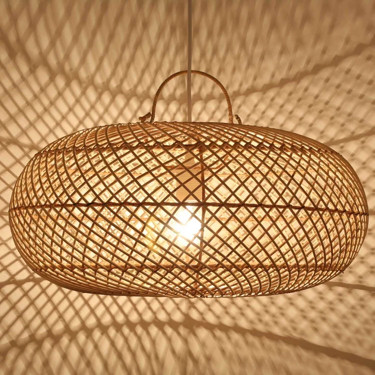 Rattan Lampe Esra M – Bild 1