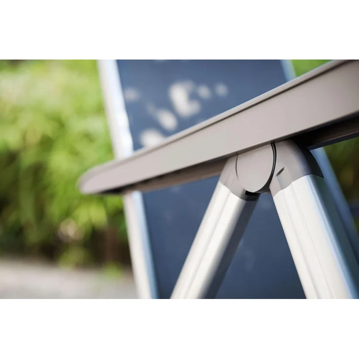 Kettler 'Basic Plus' Klappsessel mit verstellbarer Rückenlehne, Alu / Textilene, Silber – Bild 5