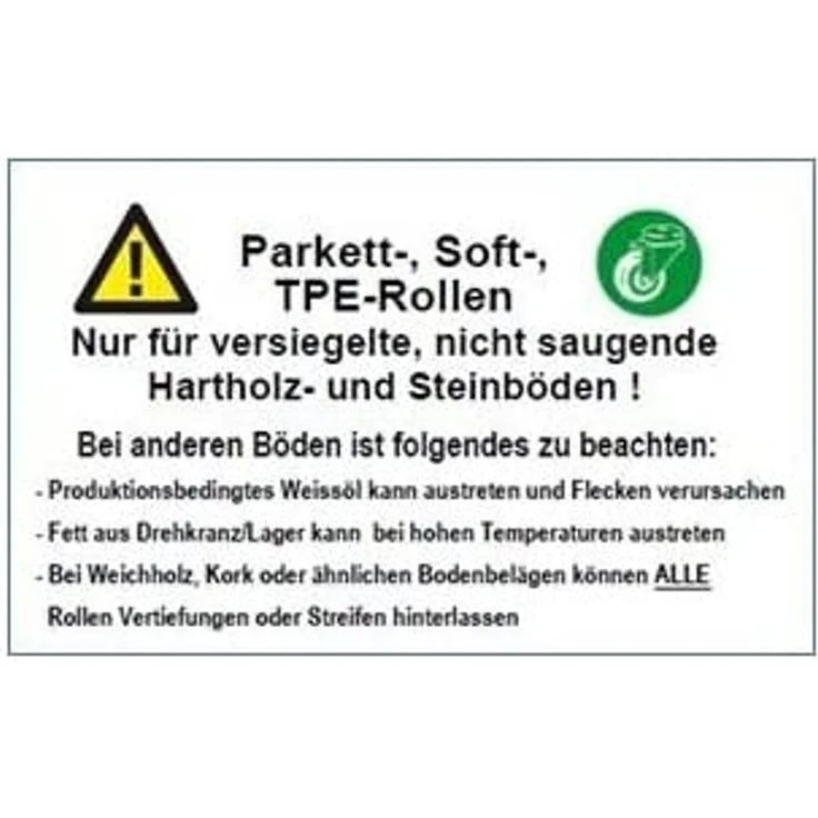 Lenkrolle mit Platte 100 x 32 mm, Tragkr. 150 kg – Bild 3