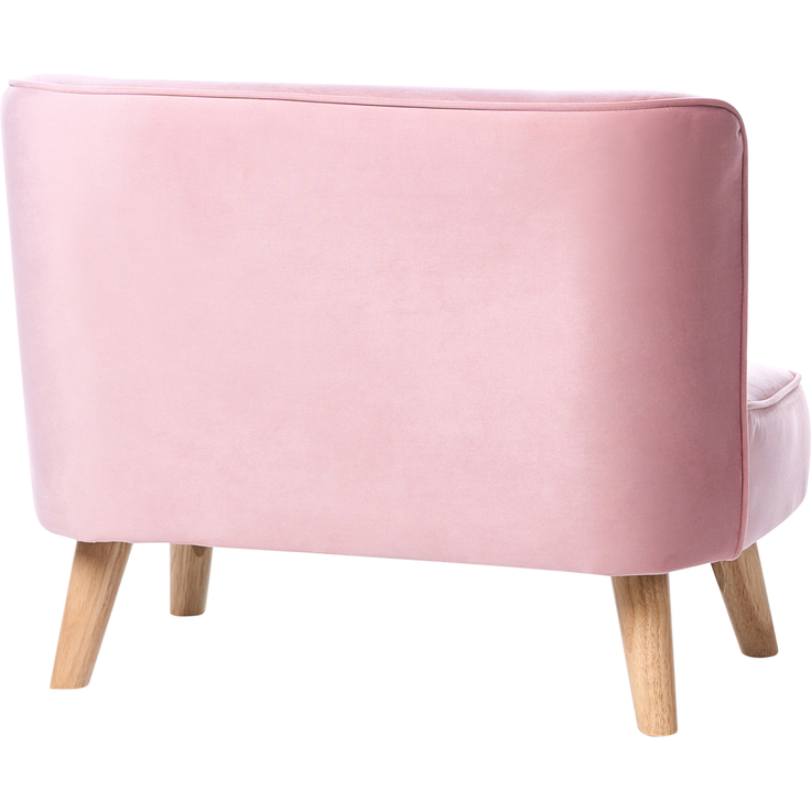 Kindersofa RISBY Samtstoff Rosa – Bild 5