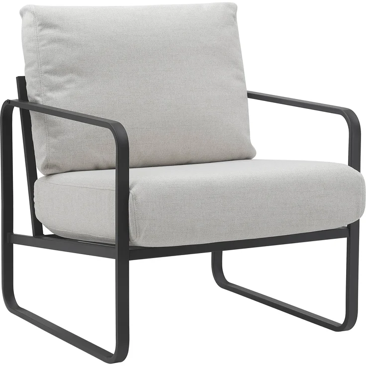 CLP Lounger Manea mit Metallgestell,creme Stoff – Bild 1