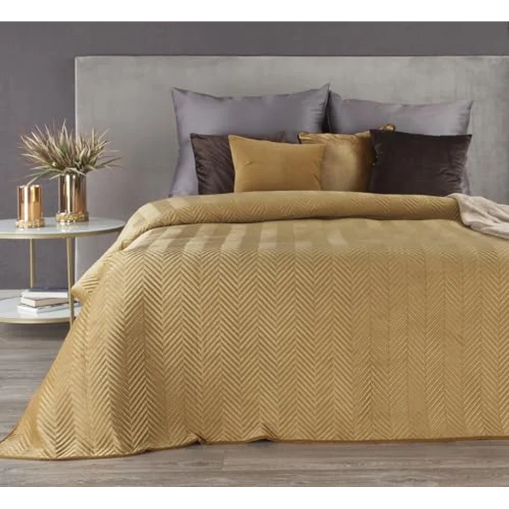 Eurofirany Bettüberwurf SOFIA, Elegante Tagesdecke Velvet Sesseldecke Sofadecke Überwurf Samt – Bild 2