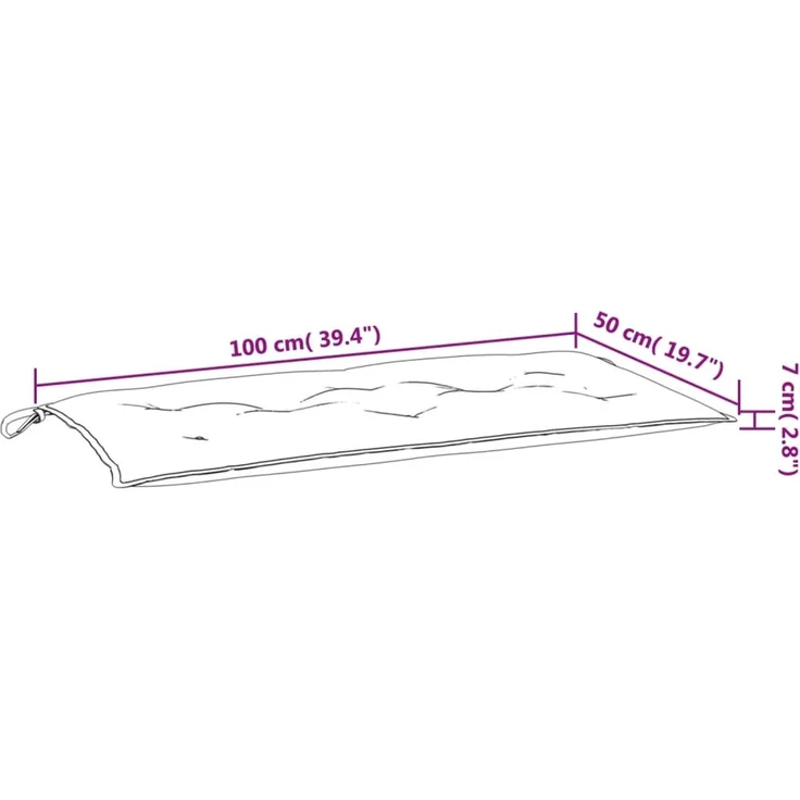 vidaXL Gartenbank-Auflagen 2 Stk. Grün 100x50x7 cm Oxford-Gewebe 361664 – Bild 7