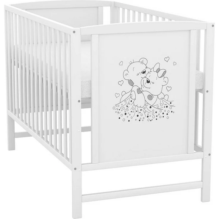 Baby-Delux Komplettbett Babybett Mia Komplettset, 7-tlg, Kinderbett 60x120 cm weiß, Bettset verschiedene Designs – Bild 2