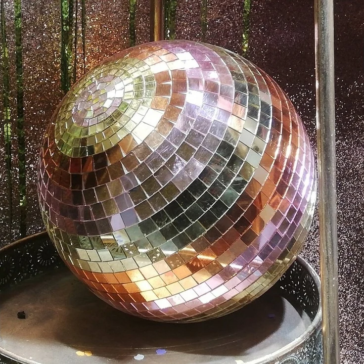 SATISFIRE Discolicht Spiegelkugel 20cm pastellfarben Discokugel Mirrorball Party Disko Deko – Bild 3