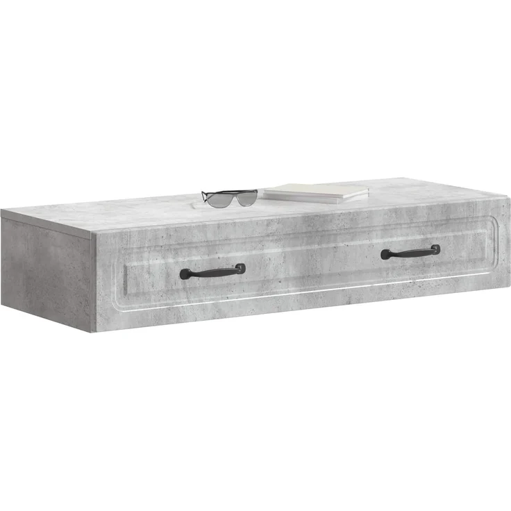 vidaXL Wandmontierter Beistelltisch Betongrau 87,5 x 34,5 x 17 cm 899348 – Bild 2