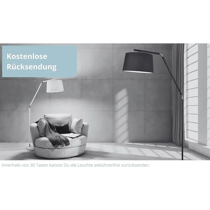 lightling Tischleuchte Melina, ohne Leuchtmittel, Schnurschalter, IP20 Indoor, weiß matt – Bild 3