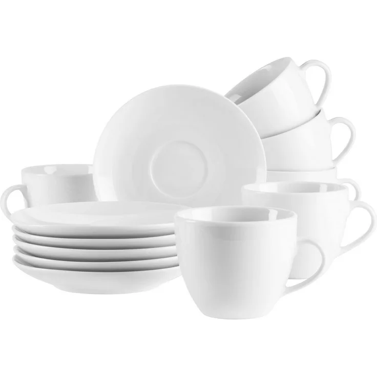 MÄSER Tasse BARCA, Kaffeetassen Set, Porzellan, 12-tlg, Porzellan