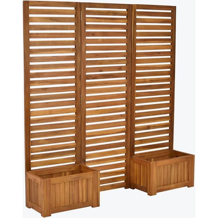 Sichtschutz mit 2 Blumenkästen