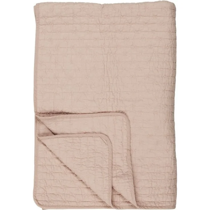 Ib Laursen - Decke Quilt Tagesdecke Überwurf 180x130cm Rosa Kreuzstiche 07961-43 – Bild 4