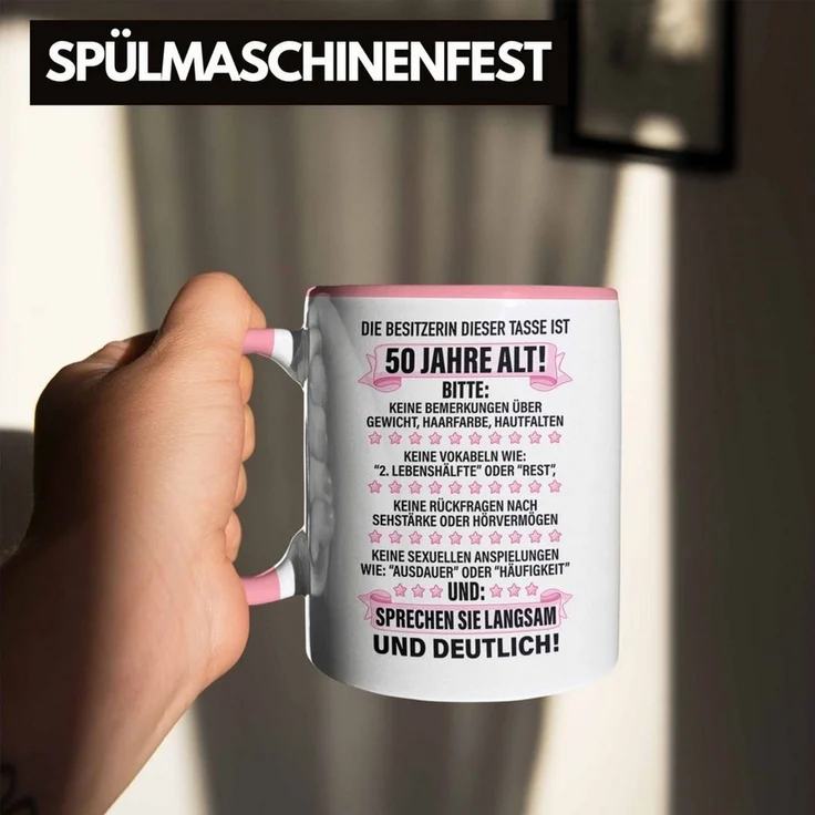 Trendation Tasse Trendation - 50. Geburtstag Frauen Tasse Geschenk Geschenkidee 50er Geburtstag Spruch Perfektion Mama Mutter Lustiger Spruch Witzig – Bild 4