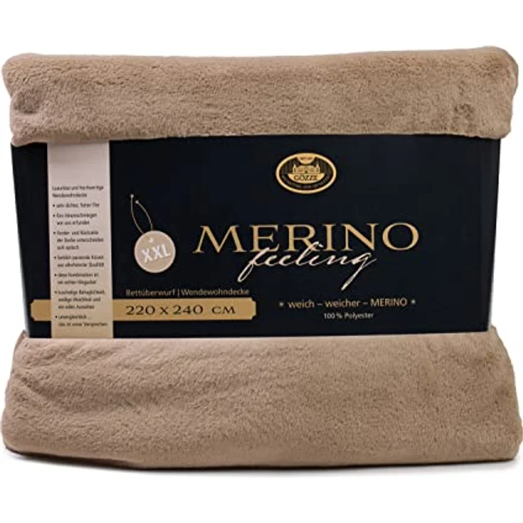 Wohndecke Merino Wendewohndecke, Gözze, kuschelig weich – Bild 2