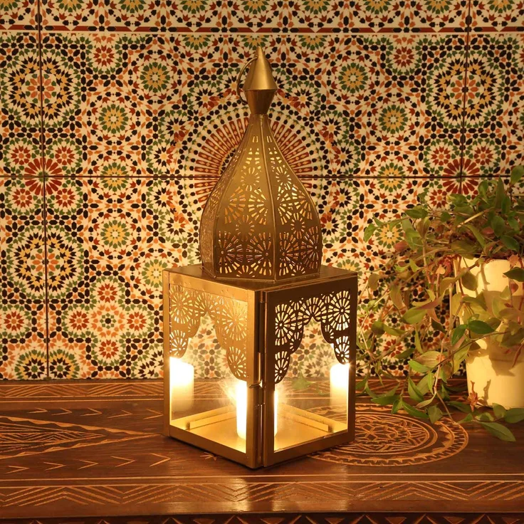 Orientalisches Windlicht Modena Gold M – Bild 8