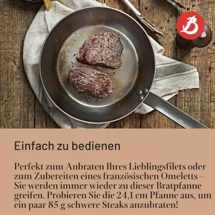 De Buyer BRATPFANNE AUS EISEN, MINERAL B, Ø 24CM – Bild 5