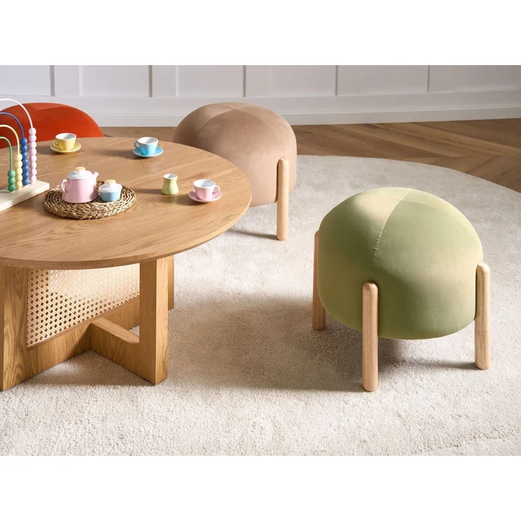 Hocker HELEN Samtstoff Grün – Bild 2
