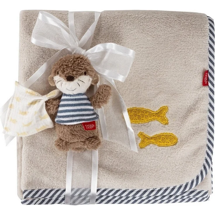 Fehn Otter Theo Kuscheldecke Otter Sand 100 x 75 cm – Bild 5