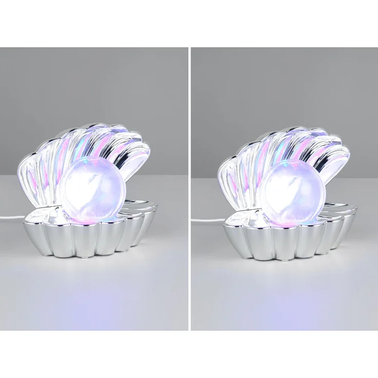 2er SET kleine USB Muschel Tischlampen mit RGB Beleuchtung, Höhe 14cm – Bild 3
