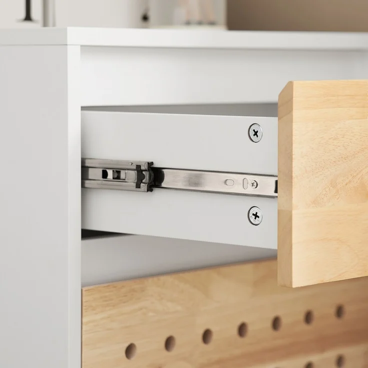 SoBuy ASK06-WN Schubladenschrank Büro, MDF, Lackiert, Weiß, 45 x 59 x 45 cm – Bild 9