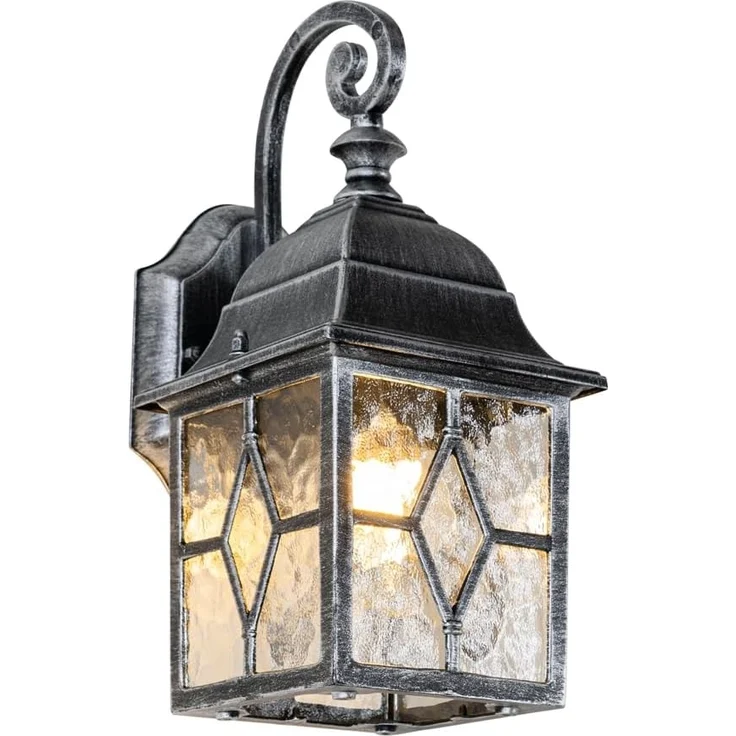 Qazqa Außen-Wandleuchte London, ohne Leuchtmittel, E27, Silber, Landhaus, Aluminium, 1-flammig – Bild 7