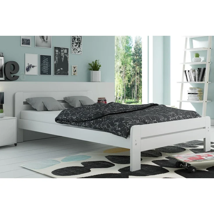 BMS Jugendbett Dallas Weiß mit Matratze 140x200 cm – Bild 2