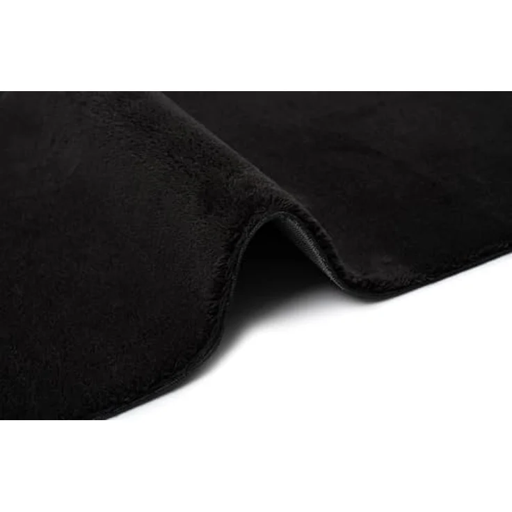 the carpet Relax kuscheliger Kurzflor Teppich, Anti-Rutsch Unterseite, Waschbar bis 30 Grad, Super Soft, Felloptik, Schwarz, 200x280 cm – Bild 7