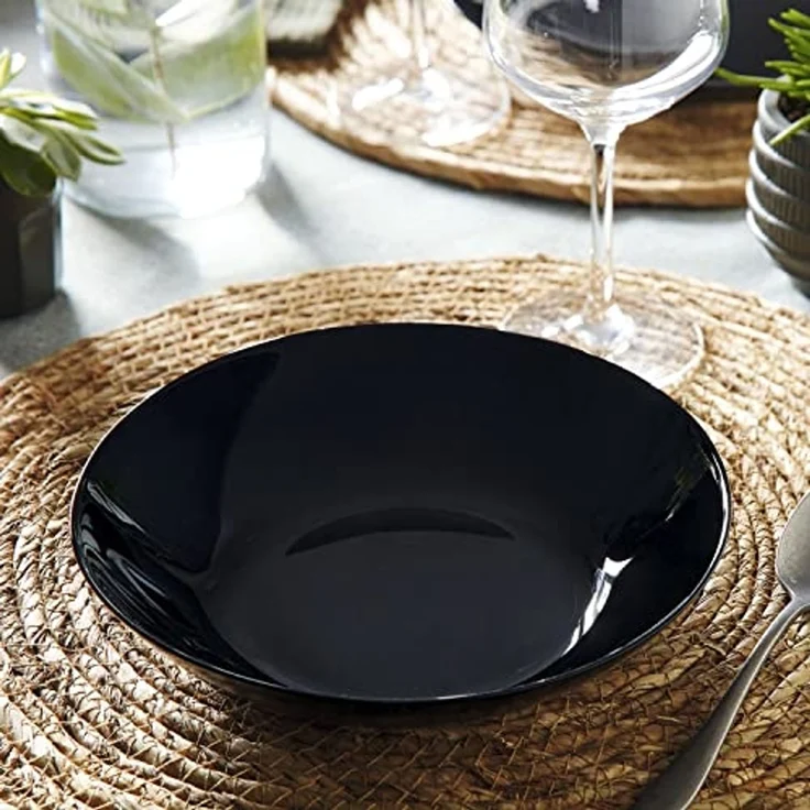 Luminarc Geschirr-Set, Geschirr Luminarc Zelie Schwarz Glas 18 Stücke – Bild 4