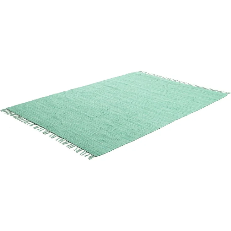THEKO Teppich Happy Cotton Fleckerl, handgewebt, rechteckig, Höhe: 5 mm, Flachgewebe, reine Baumwolle, meliert, mit Fransen, auch als Läufer – Bild 2