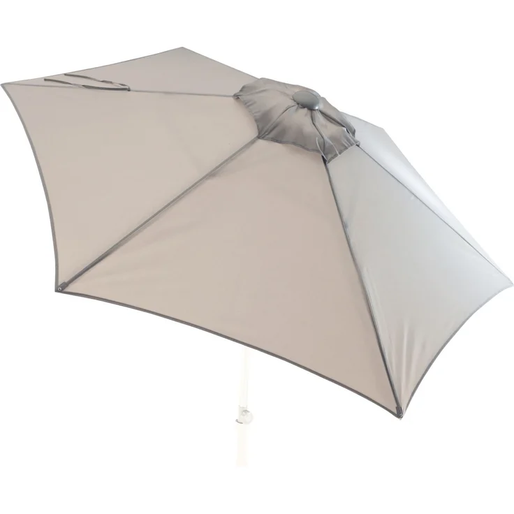 Sonnenschirm Elba Rund aus Aluminium, mit Knickelement, hellgrau, Ø 250 cm – Bild 5