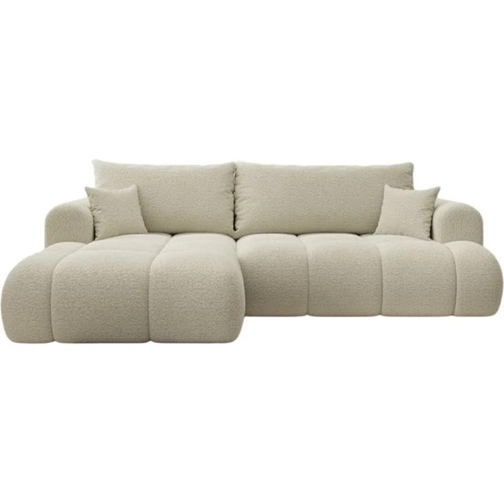 thematys Ecksofa TREVIO 260 x 165 cm, mit Schlaffunktion, mit Bettkasten, Beige (Fredo 20), Ausrichtung links – Bild 6