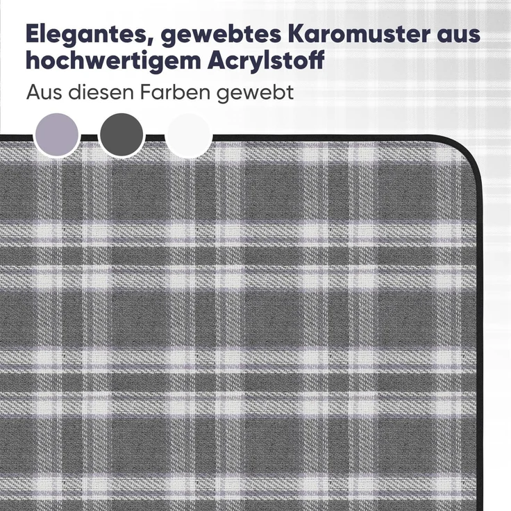 Sekey Picknickdecke Wasserdicht 200x200 cm Faltbare Campingdecke mit Tragegriff Grau – Bild 4