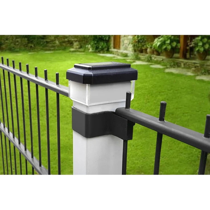 GreenBlue LED Gartenleuchte Solarmastleuchte für Zaun Outdoor geeignet, LED fest integriert, Warmweiß, solarbetriebene LED Gartenlampe für Garten und Zaun wetterfest – Bild 7