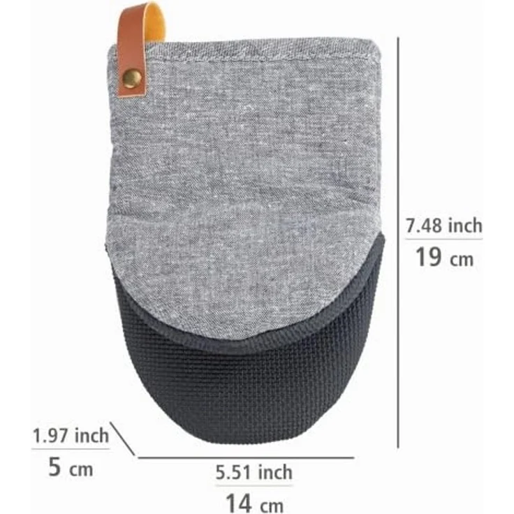 WENKO Topfhandschuhe Modell Ada Mini, (Set, 2-tlg), kleine Ofenhandschuhe, Handflächen aus Neopren, Baumwollinnenseite – Bild 4