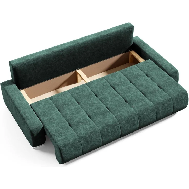 Beautysofa Schlafsofa DRACO 3-Sitzer mit Schlaffunktion und Bettkasten, Modernes Design & Zeitloser Komfort, Liegefläche: 160x200 cm – Bild 2