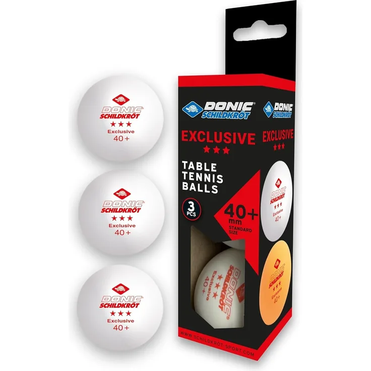 Tischtennisball 3-Stern Avantgarde, Poly 40+ Qualität, 3 Stk. im Karton, Weiß