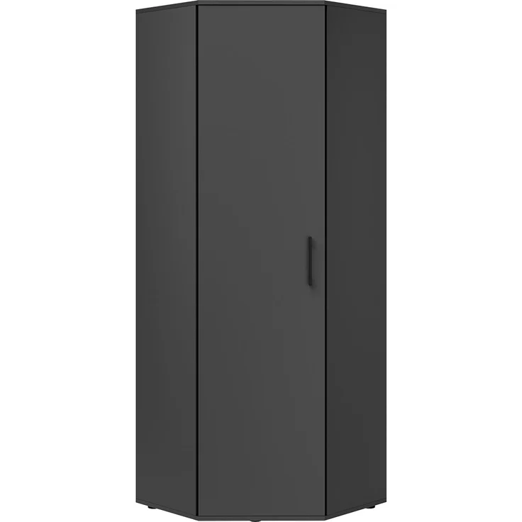 Bellamio 'Apol' Eckschrank, schwarz, 176x63x63 cm, Mehrzweckschrank mit 5 Fächern, inkl. 2 verstellbaren Einlegeböden – Bild 8